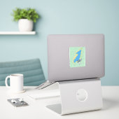 Meer Molveno Italië meer kaart Sticker (Laptop op bureau)