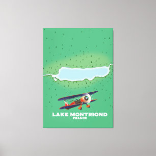 Meer Montriond Frankrijk vakantieposter. Canvas Afdruk