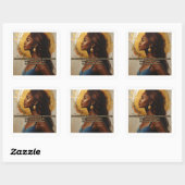 Meer motiverende versie vierkante sticker (Vel)