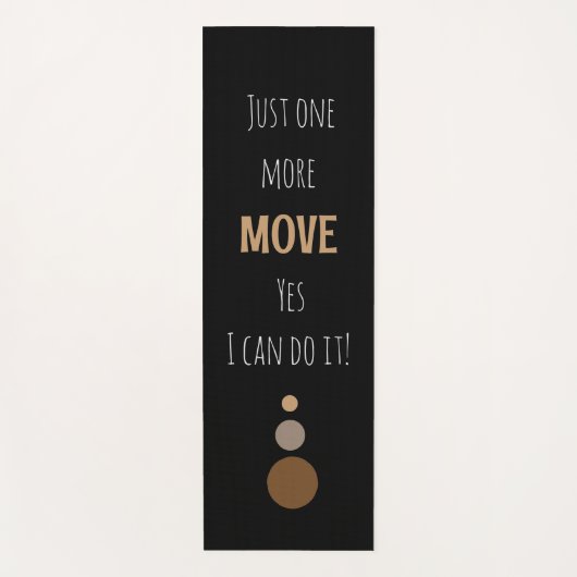 Meer Move eenvoudige tekst zwarte yoga mat (Voorkant)