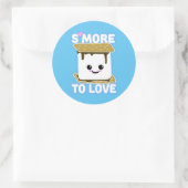 Meer naar liefde ronde sticker (Tas)