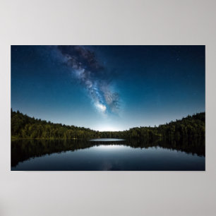 Meer Natuur Buiten Landschap Kalm Vreedzaam Ontspa Poster