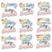 Meer neurodivergente superkrachten sticker (Voorkant)