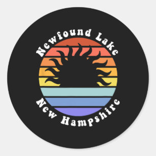 Meer Newfound Lake New Hampshire Zonsopgang Gezins Ronde Sticker