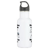 Meer niet met de stalen drumspeler waterfles (Achterkant)