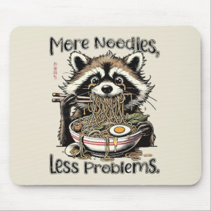Meer noedels minder problemen wasbeer eet ramen muismat