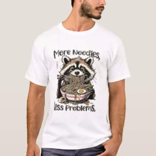 Meer noedels minder problemen wasbeer eet ramen t-shirt