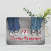 Meer nog, de zwangere kerst van Merrier Feestdagenkaart (Staand voorkant)