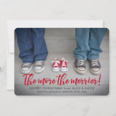 Meer nog, de zwangere kerst van Merrier Feestdagenkaart (Voorkant)
