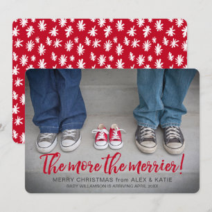 Meer nog, de zwangere kerst van Merrier Feestdagenkaart