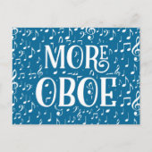 Meer Oboe - blauwe witte muziek Briefkaart (Voorkant)