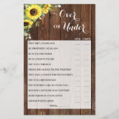 Meer of minder Vrijgezellenfeest-game-kaart Flyer (Voorkant)