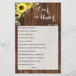 Meer of minder Vrijgezellenfeest-game-kaart Flyer