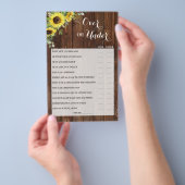 Meer of minder Vrijgezellenfeest-game-kaart Flyer (Hand)