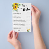 Meer of minder Vrijgezellenfeest-game-kaart Flyer (Hand)