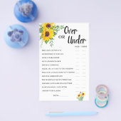 Meer of minder Vrijgezellenfeest-game-kaart Flyer (Enkel)