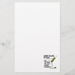Meer OLIJVEN - Ik probeer meer groenten te eten! Briefpapier