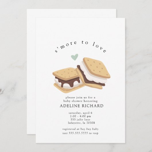 Meer om van Baby shower te houden Uitnodigingen (Voorkant / Achterkant)