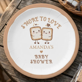 Meer om van te houden Kampvuur Baby Shower Papieren Bordje