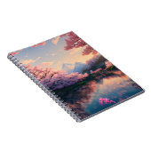 Meer omarmd door Cherry Blossom Trees Notitieboek (Rechterzijde)