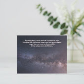 "Meer onsterfelijk dan de sterren" Citaat Melkweg Briefkaart (Staand voorkant)