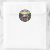 Meer ontsnapping Fryeburg Maine Ronde Sticker (Tas)