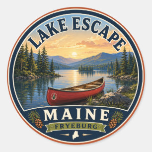 Meer ontsnapping Fryeburg Maine Ronde Sticker