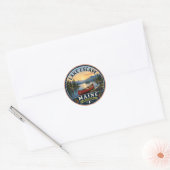 Meer ontsnapping Fryeburg Maine Ronde Sticker (Envelop)