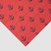 Meer ontwerp van de Rode en Navy Nautical Series 4 Tissuepapier (Detail)