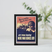 Meer oorlogsobligaties briefkaart (Staand voorkant)