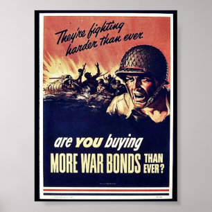 Meer oorlogsobligaties poster