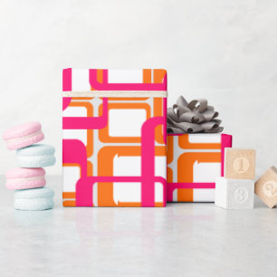 Meer open middeleeuwse moderne rechthoeken cadeaupapier