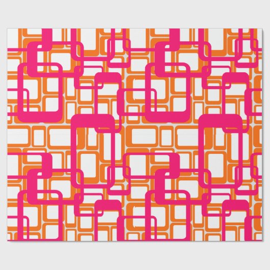 Meer open middeleeuwse moderne rechthoeken cadeaupapier (Vlak)