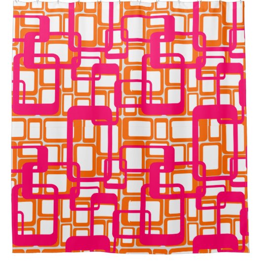 Meer open middeleeuwse moderne rechthoeken douchegordijn (Voorkant)