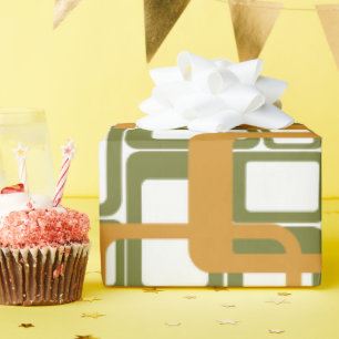 Meer open middeleeuwse moderne rechthoeken opnieuw cadeaupapier