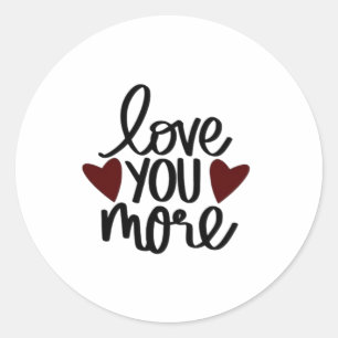 Meer oprechte liefde Minimaal ontwerp Ronde Sticker