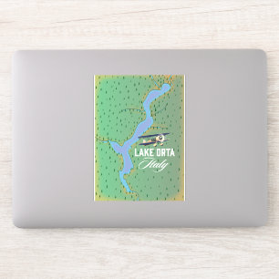 Meer Orta Italië meer kaart Sticker