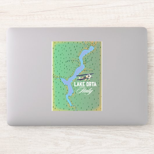 Meer Orta Italië meer kaart Sticker (Computer)