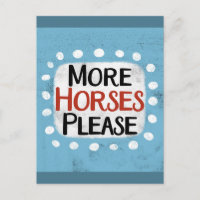 Meer paarden alstublieft Briefkaart