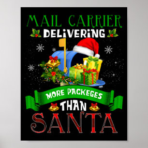 Meer pakketten bezorgen dan de Kerstman Funny Stal Poster