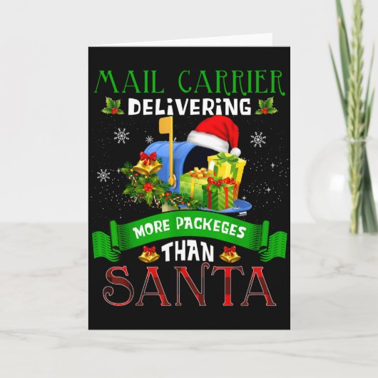 Meer pakketten bezorgen dan Kerstman Funny Stal Wo Kaart (Voorkant)