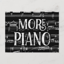 Meer Piano Krijtbord - Zwarte Witte Muziek Briefkaart