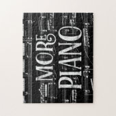 Meer pianokarkbord - zwarte witte muziek legpuzzel (Verticaal)