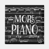 Meer pianokarkbord - zwarte witte muziek magneet (Voorkant)