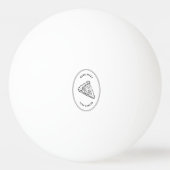 Meer pizza minder stress pingpongbal (Voorkant)