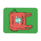 Meer planeet minder plastic Earth Day Magneet (Horizontaal)