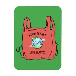 Meer planeet minder plastic Earth Day Magneet