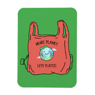 Meer planeet minder plastic Earth Day Magneet