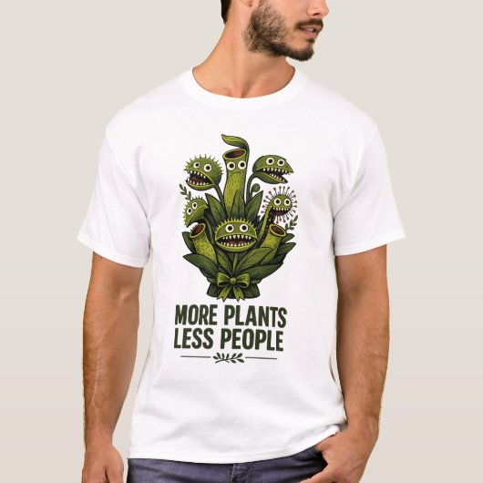 Meer Planten Minder Mensen T-shirt (Voorkant)