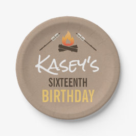 Meer plezier met vriendjesfeest in Bonfire Papieren Bordje